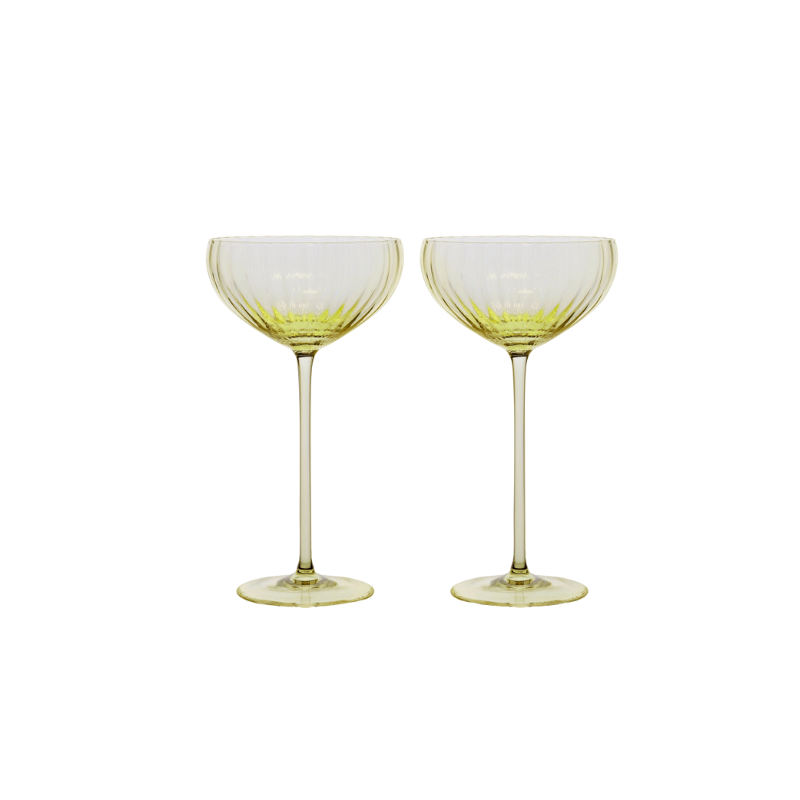 Quinn Citrine Coupe- Set of 2