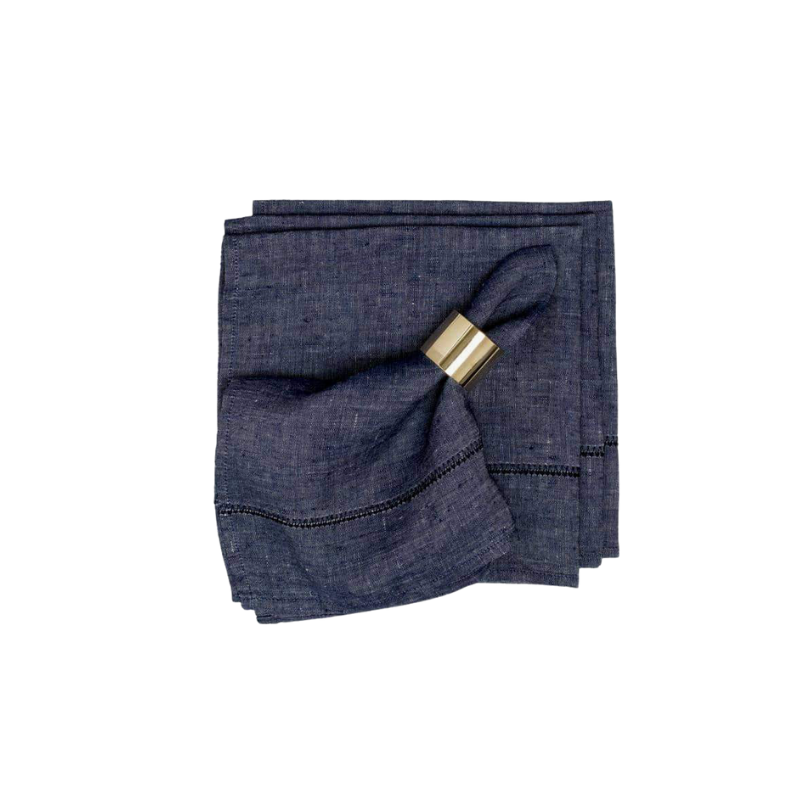 Linen Denim Napkins - Set of 4