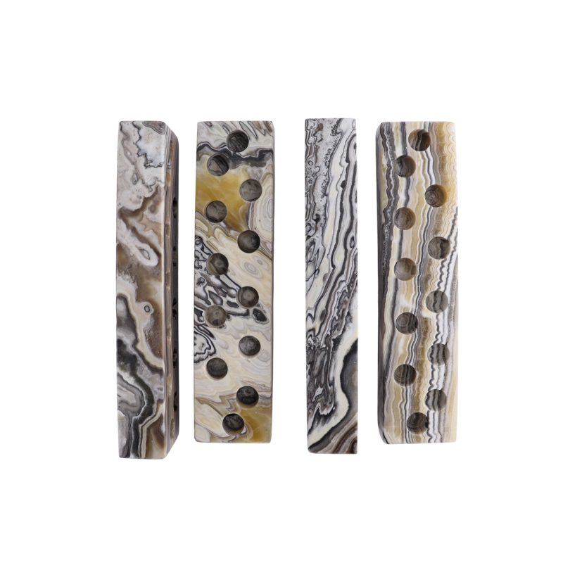 Zebra Onyx Candle Holder