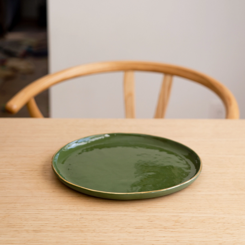 Glazed Porcelain Salad Plate