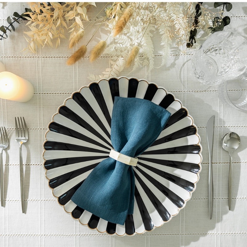 Black & White Charger Plate