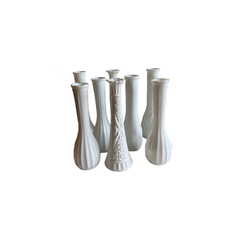 Milky Glass Bud Vase