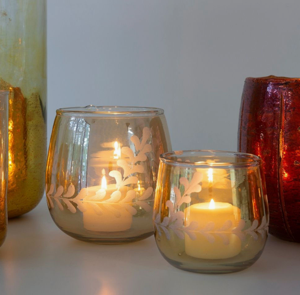 Elodie Etched Votive