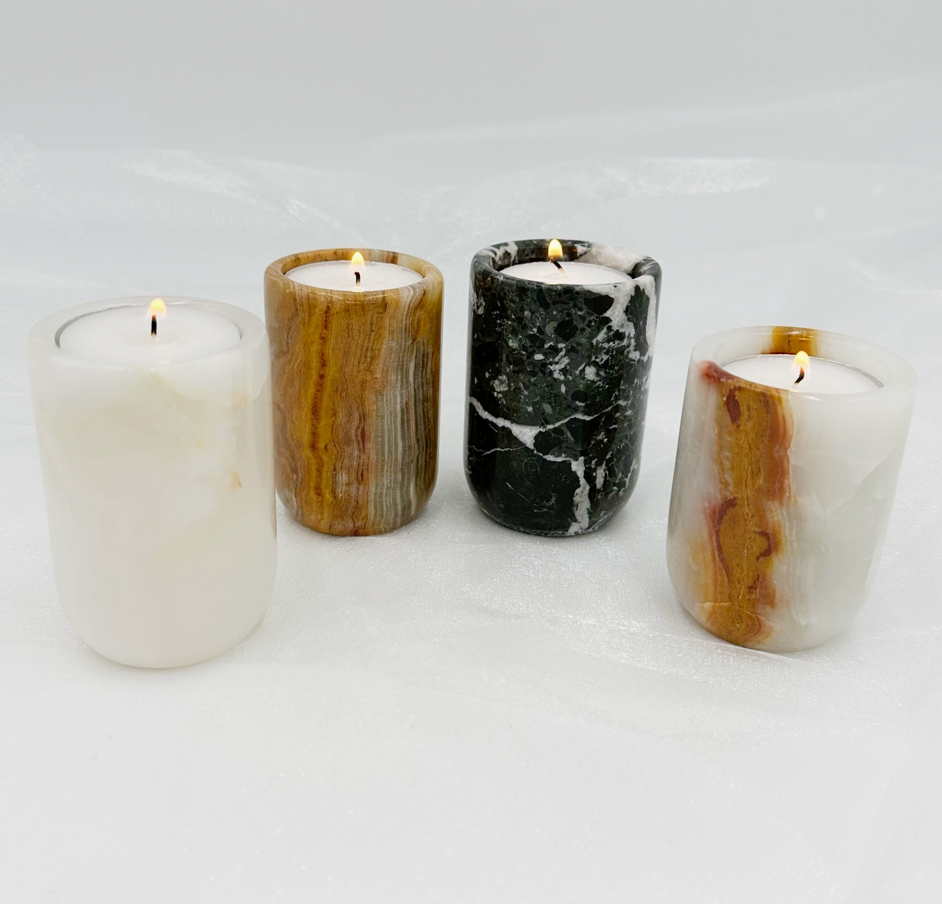 Marble Tea Light Pillar