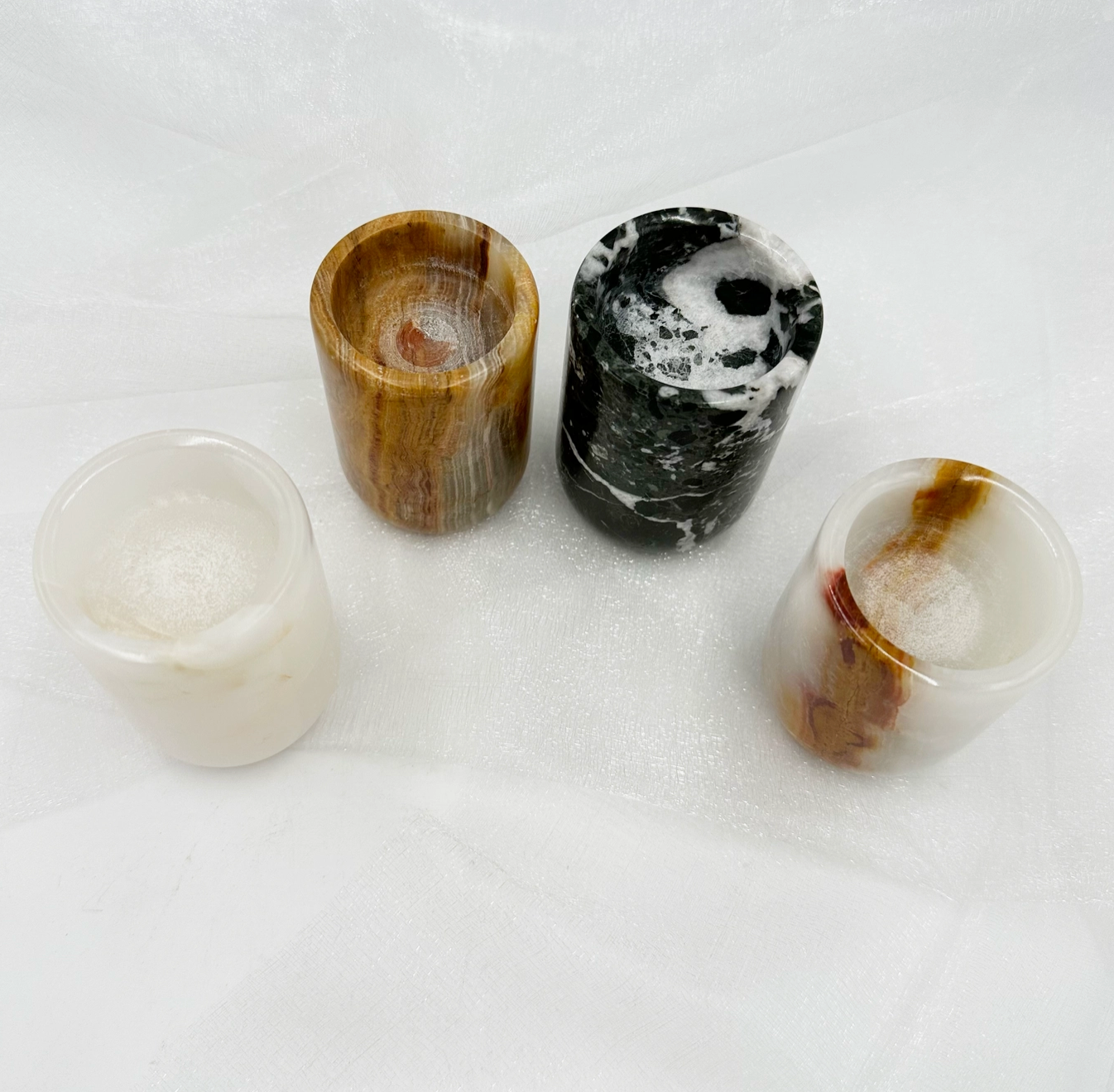 Marble Tea Light Pillar