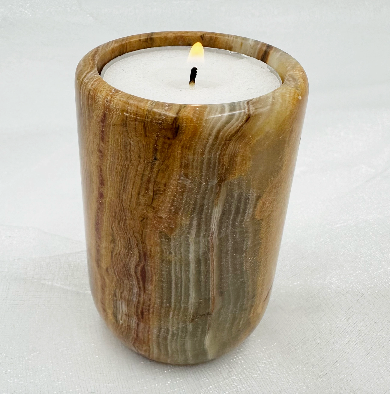 Marble Tea Light Pillar