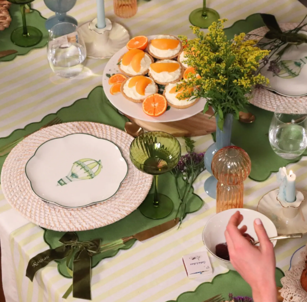 White Heritage Rattan Charger